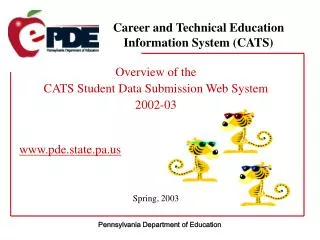 Career and Technical Education Information System (CATS)