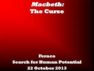 Macbeth: The Curse