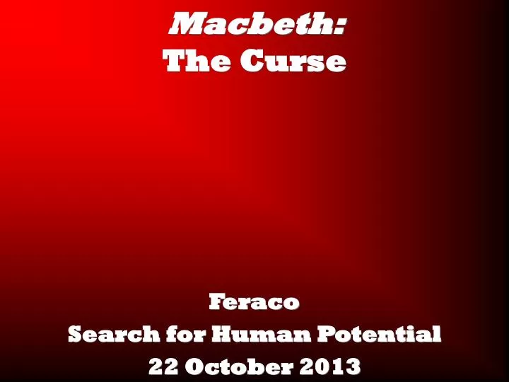 macbeth the curse