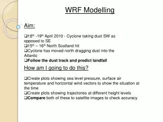 WRF Modelling
