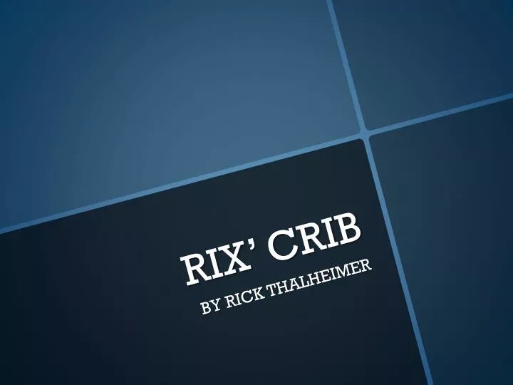 rix crib