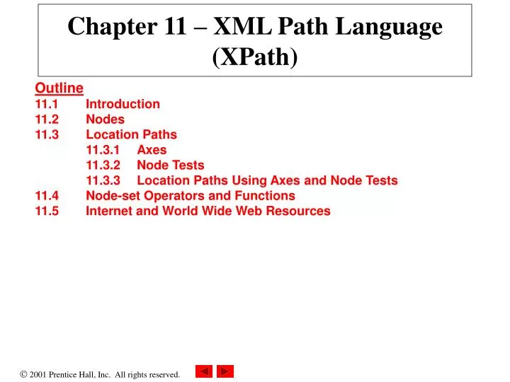 chapter 11 xml path language xpath