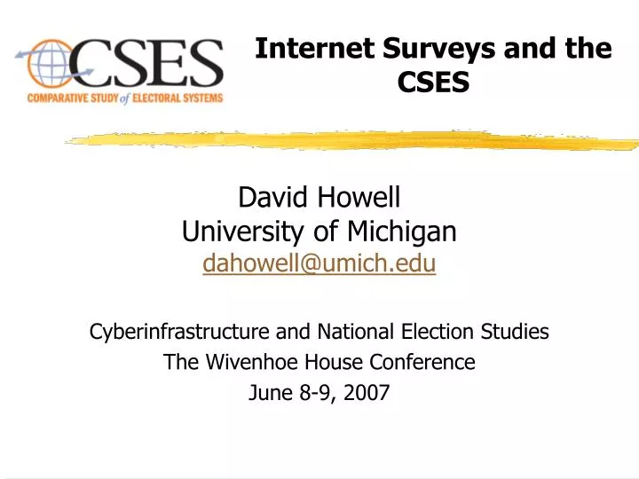 internet surveys and the cses