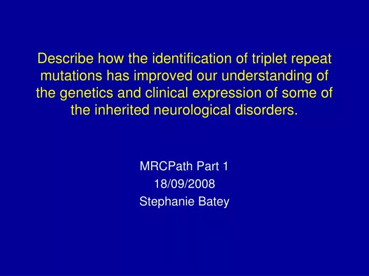 mrcpath part 1 18 09 2008 stephanie batey