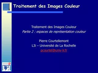 traitement des images couleur