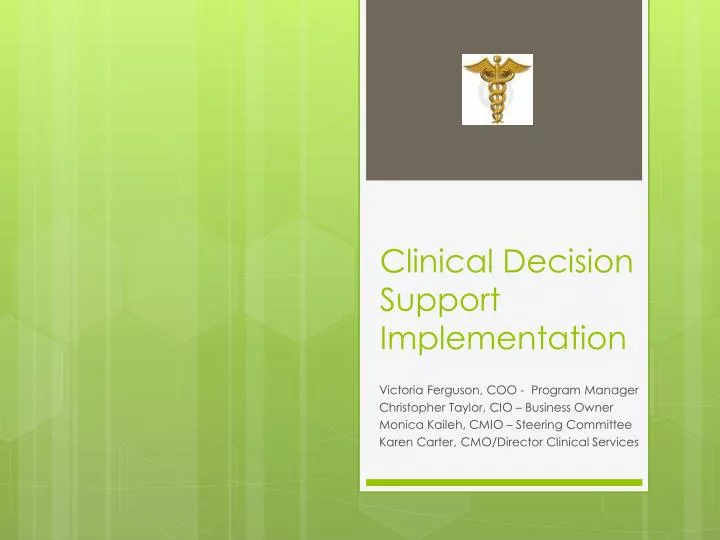clinical decision support implementation