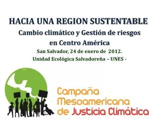hacia una region sustentable