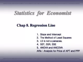 Chap 8. Regression Line