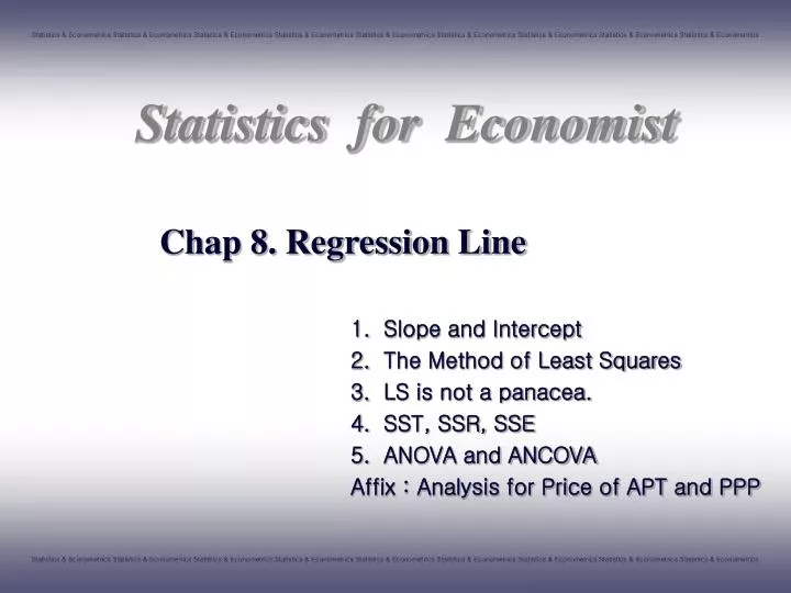chap 8 regression line