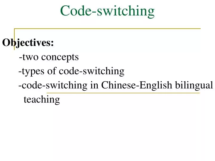 code switching