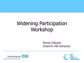 Widening Participation Workshop