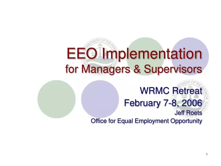 eeo implementation for managers supervisors