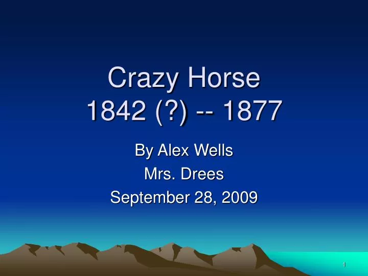 crazy horse 1842 1877