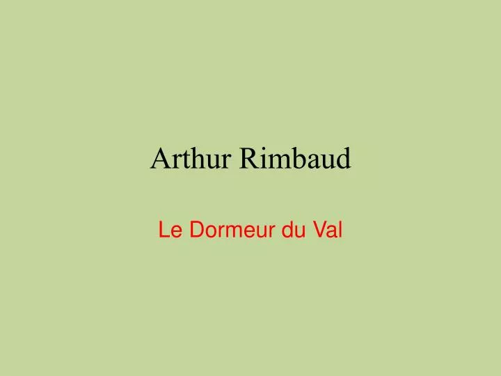 arthur rimbaud