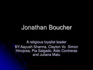 Jonathan Boucher