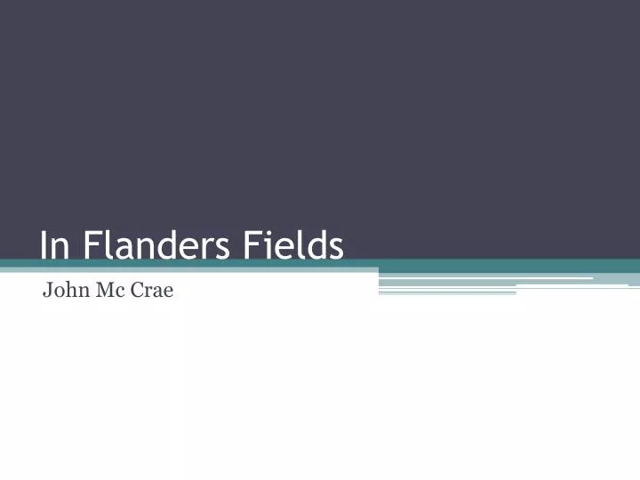 in flanders fields