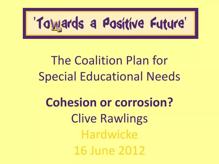 the coalition plan for special educational needs