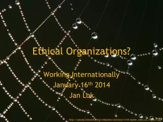 Ethical Organizations?