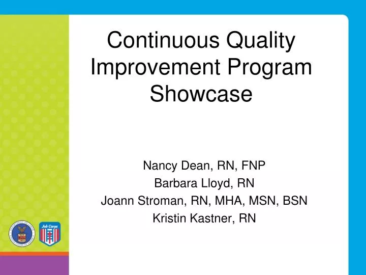 continuous quality improvement program showcase