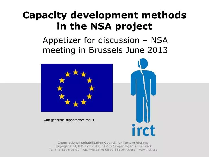 capacity development methods in the nsa project