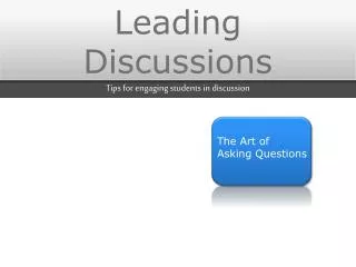 Leading Discussions
