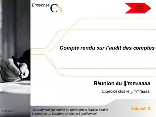 compte rendu sur l audit des comptes