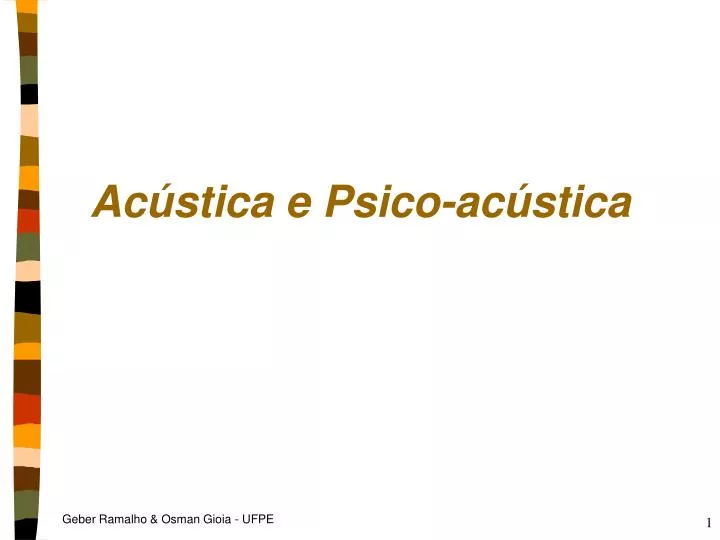 ac stica e psico ac stica