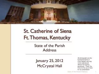 St. Catherine of Siena Ft. Thomas, Kentucky