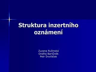 struktura inzertn ho ozn men