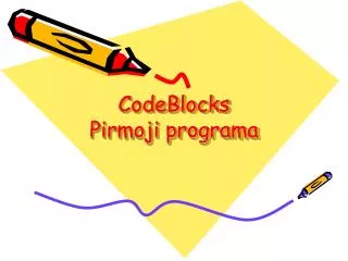 codeblocks pirmoji programa