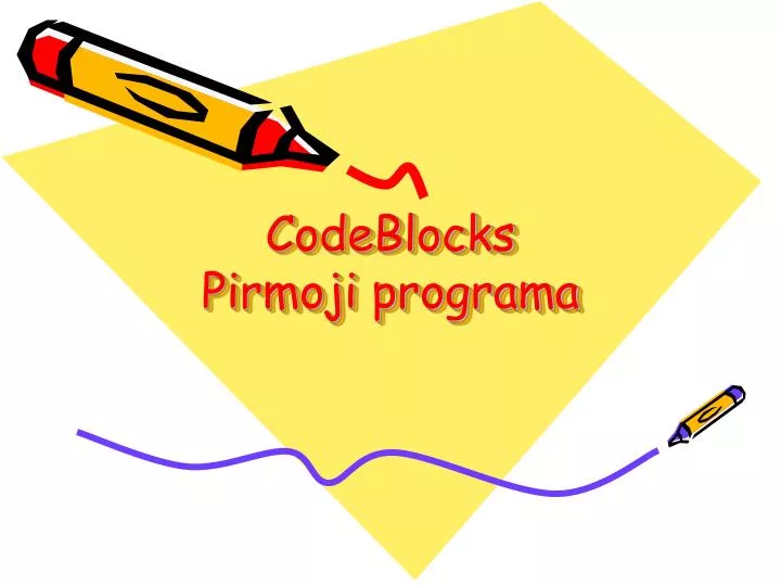 codeblocks pirmoji programa