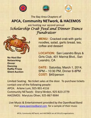 The Bay Area Chapters of APCA, Community NETwork, &amp; HACEMOS are hosting our second annual