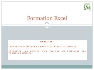 formation excel