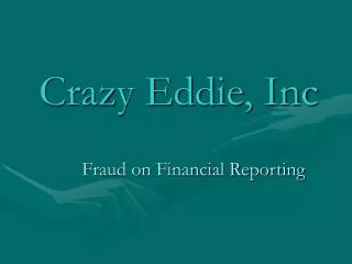 Crazy Eddie, Inc