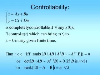 Controllability: