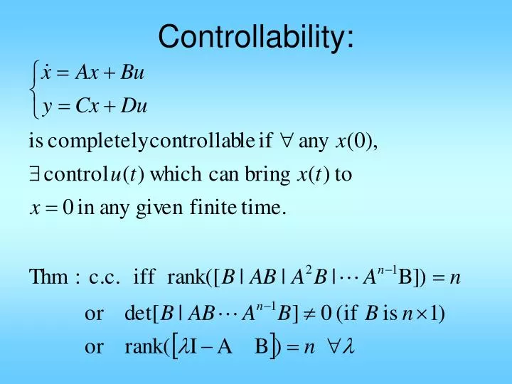 controllability