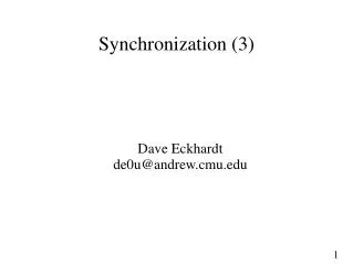Synchronization (3)