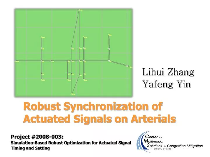 robust synchronization of actuated signals on arterials