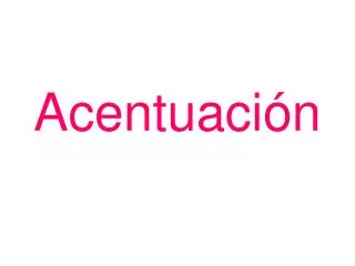 acentuaci n
