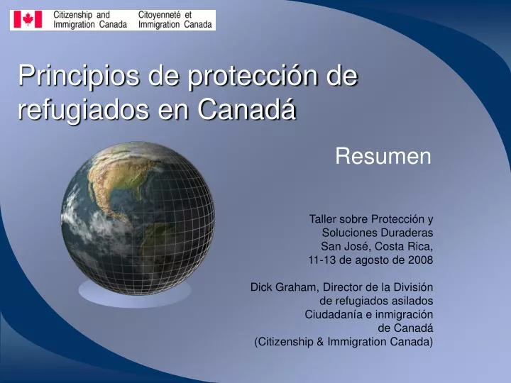 principios de protecci n de refugiados en canad