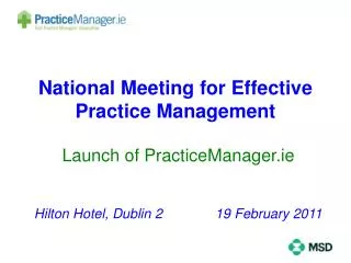 National Meeting for Effective Practice Management