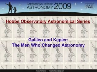 Hobbs Observatory Astronomical Series