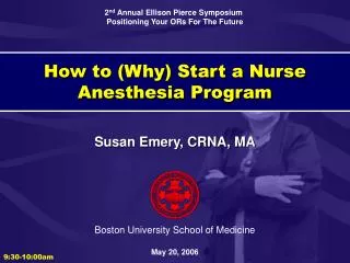 How to (Why) Start a Nurse Anesthesia Program
