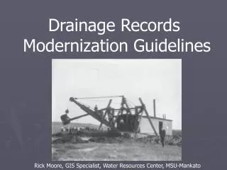 Drainage Records Modernization Guidelines