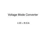 Voltage Mode Converter - slide 1