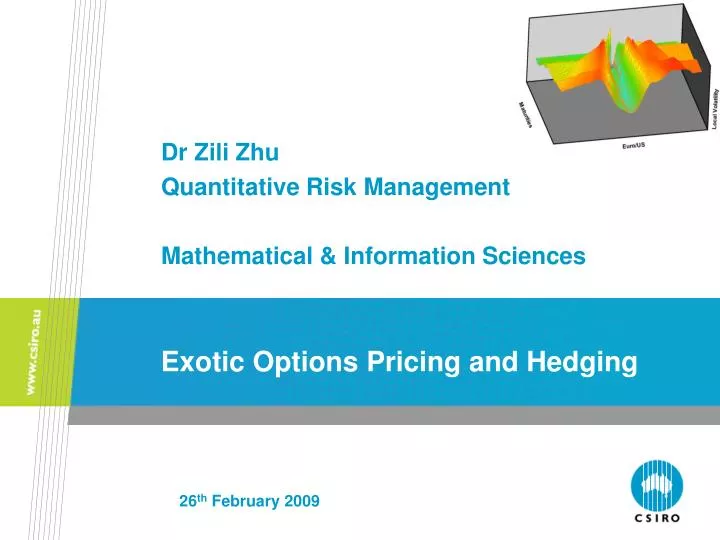 exotic options pricing and hedging