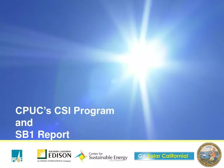 cpuc s csi program and sb1 report