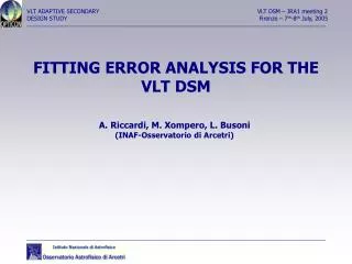 FITTING ERROR ANALYSIS FOR THE VLT DSM
