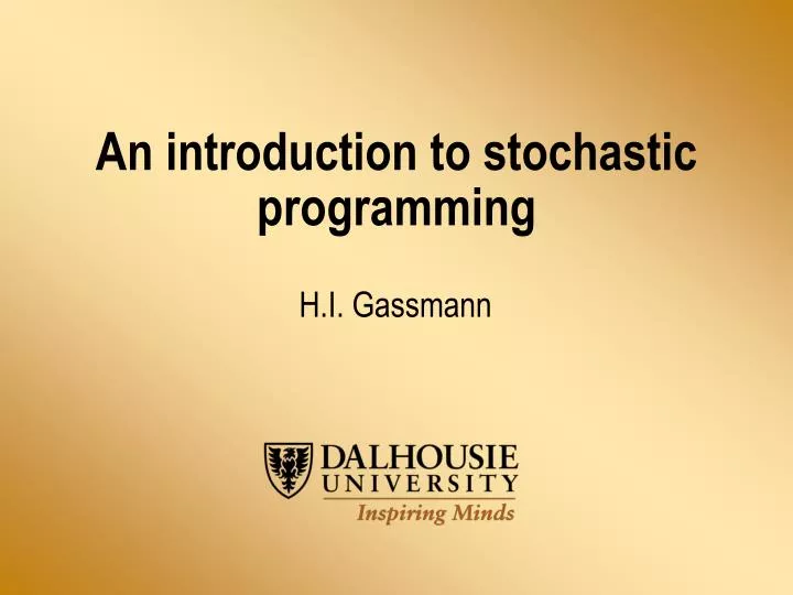 an introduction to stochastic programming