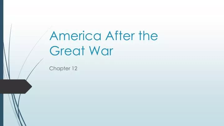america after the great war